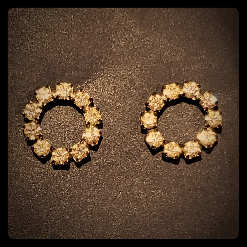 Vintage rhinestone earrings
